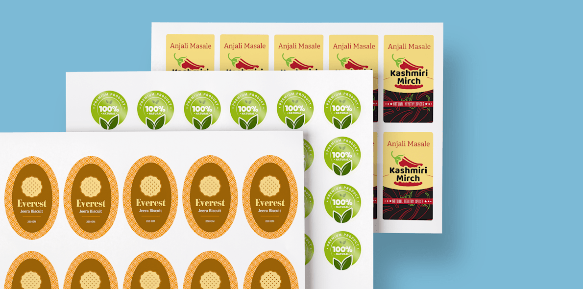 Print Self Adhesive Labels for Product Packaging Online at